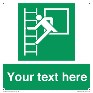 Custom Emergency Escape Ladder Sign